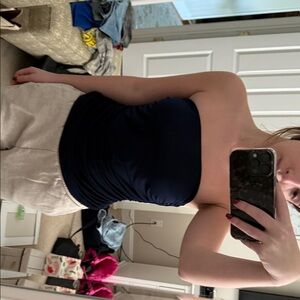 Ariella Midnight Blue Ruched Top